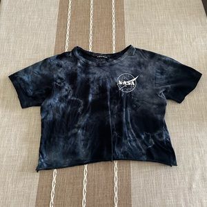 Tie dye cropped T-shirt